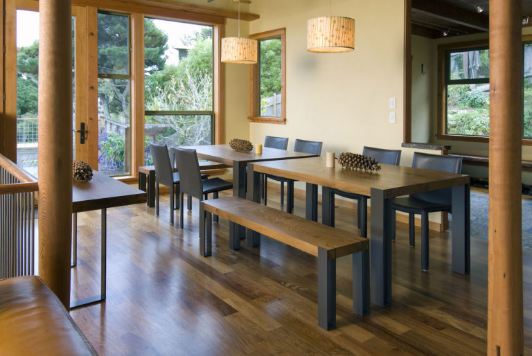 Gregory Hay Designs Inverness Table and Benches with Elm Top